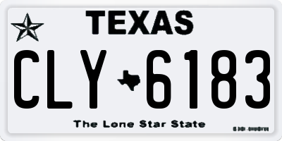 TX license plate CLY6183