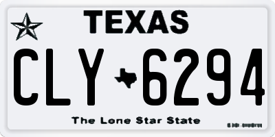 TX license plate CLY6294