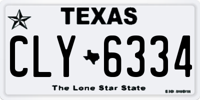 TX license plate CLY6334