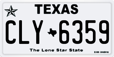 TX license plate CLY6359