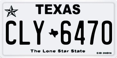 TX license plate CLY6470