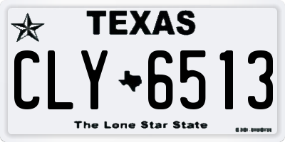 TX license plate CLY6513