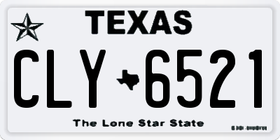 TX license plate CLY6521