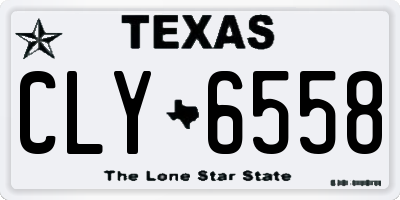 TX license plate CLY6558