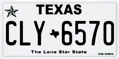 TX license plate CLY6570