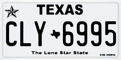 TX license plate CLY6995
