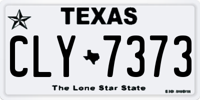 TX license plate CLY7373