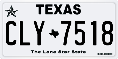 TX license plate CLY7518