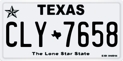 TX license plate CLY7658