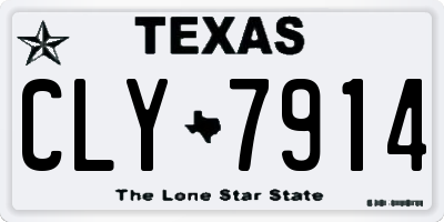 TX license plate CLY7914