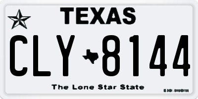 TX license plate CLY8144