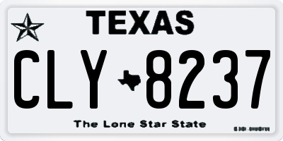 TX license plate CLY8237