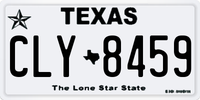 TX license plate CLY8459