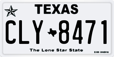 TX license plate CLY8471