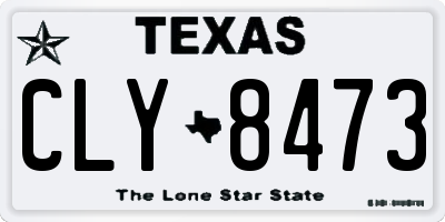 TX license plate CLY8473