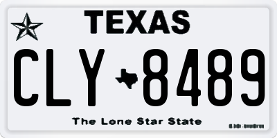 TX license plate CLY8489
