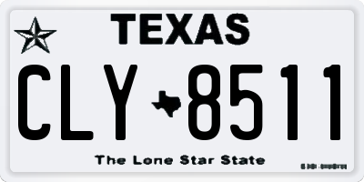TX license plate CLY8511