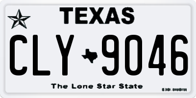 TX license plate CLY9046