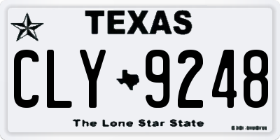 TX license plate CLY9248