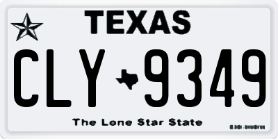 TX license plate CLY9349