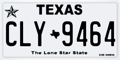 TX license plate CLY9464