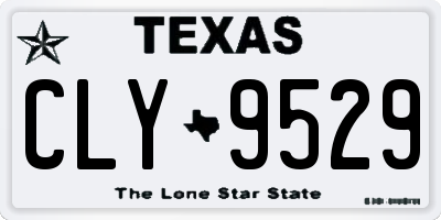TX license plate CLY9529