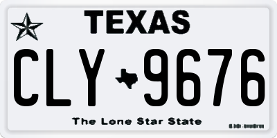 TX license plate CLY9676