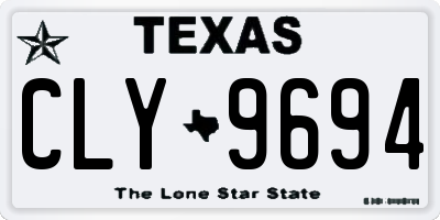 TX license plate CLY9694