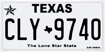 TX license plate CLY9740
