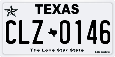 TX license plate CLZ0146