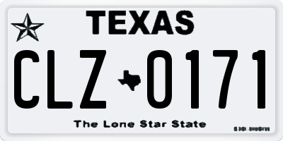 TX license plate CLZ0171