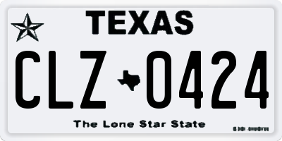 TX license plate CLZ0424