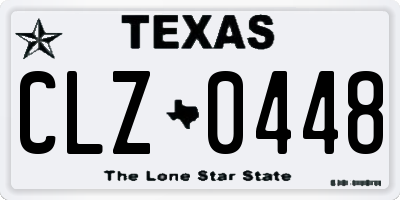 TX license plate CLZ0448