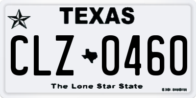 TX license plate CLZ0460