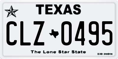 TX license plate CLZ0495