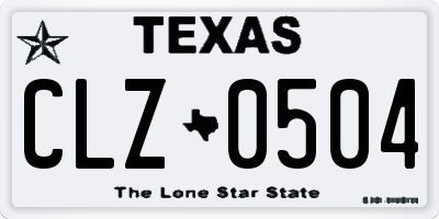 TX license plate CLZ0504