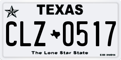 TX license plate CLZ0517