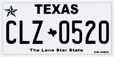 TX license plate CLZ0520