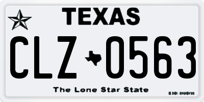TX license plate CLZ0563