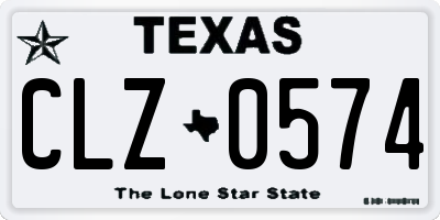 TX license plate CLZ0574