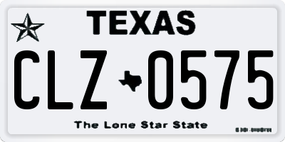 TX license plate CLZ0575