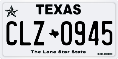 TX license plate CLZ0945