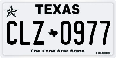 TX license plate CLZ0977