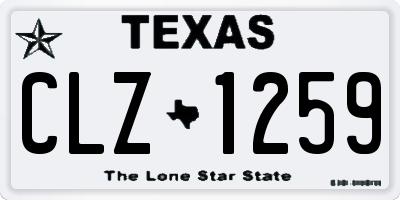 TX license plate CLZ1259