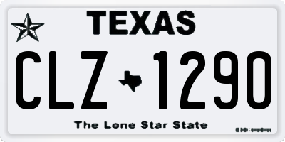TX license plate CLZ1290