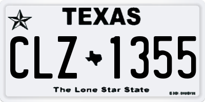 TX license plate CLZ1355