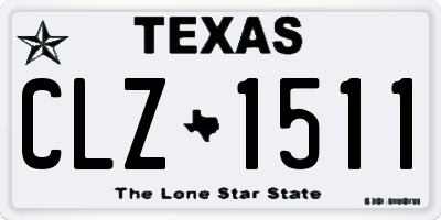 TX license plate CLZ1511