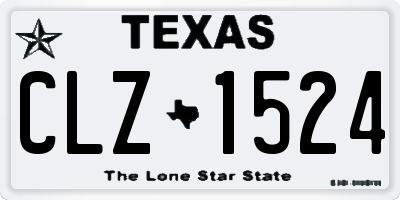 TX license plate CLZ1524