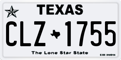 TX license plate CLZ1755