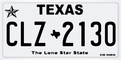 TX license plate CLZ2130
